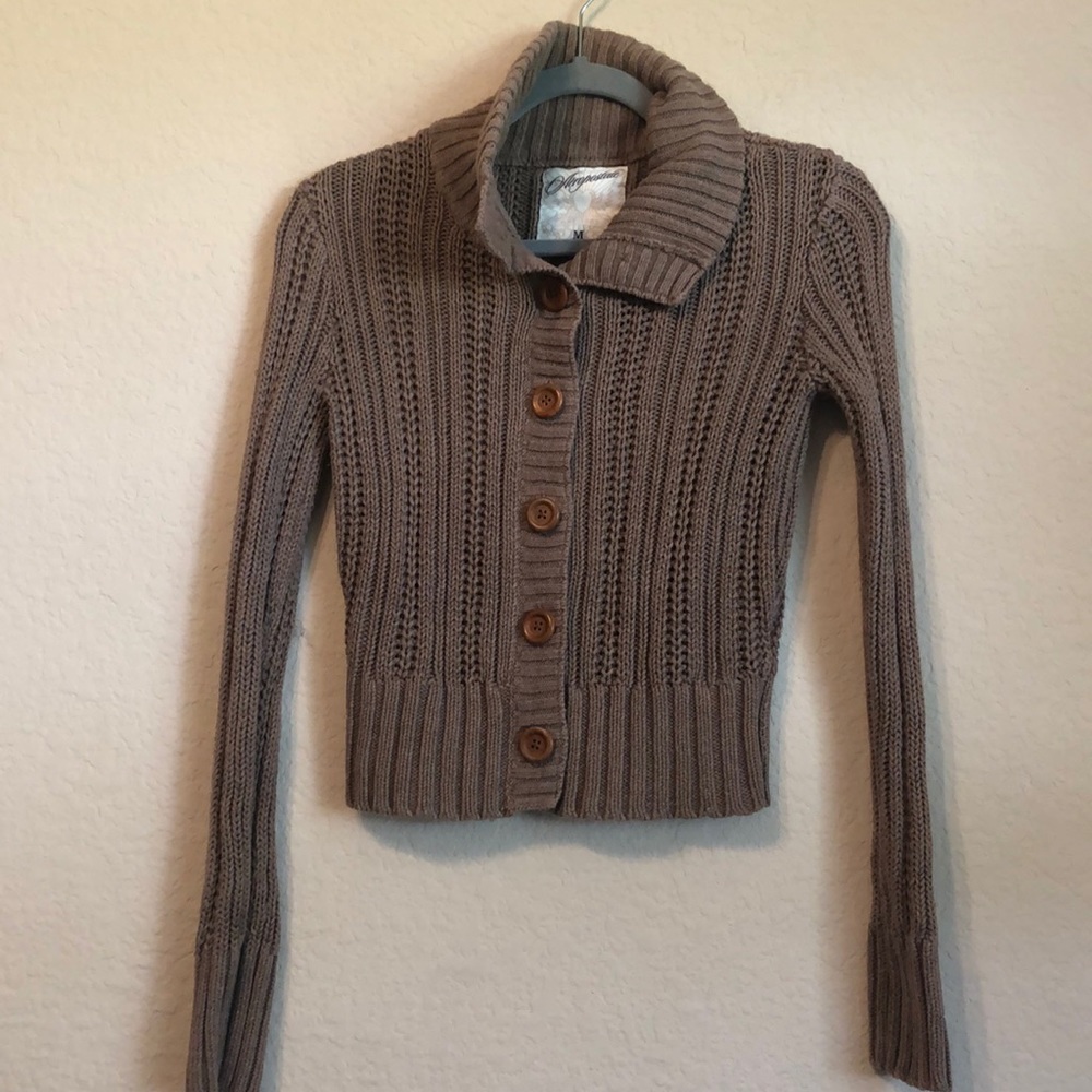 Medium cropped shawl cardigan